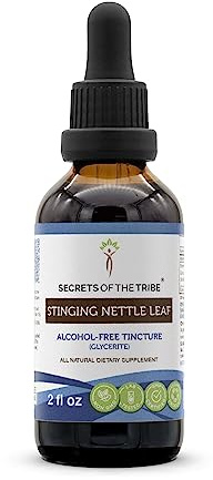 Secrets of the Tribe Stinging Nettle Leaf Alcohol-Free Tincture (Glycerite) 694 mg Stinging Nettle (Urtica Dioica) Dried Leaf (2 Fl Oz) Allergy Relief Supplement