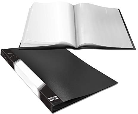 Präsentationsbuch mit 40 Klarsichthüllen mit Portfolio-Umschlag; Schutz für Kunst, Berichtsblätter, Briefe, Portfolios usw; (kann 42 x 31 cm Formate aufnehmen)