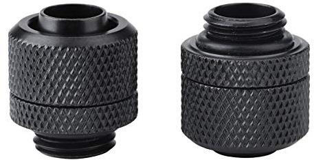 Conector de tubo roscado de conexión 2PCS G1 / 4 Adecuado para el diámetro interior de 9.5 mm y el tubo delgado de diámetro exterior de 12.7 mm, duradero y confiable(negro)