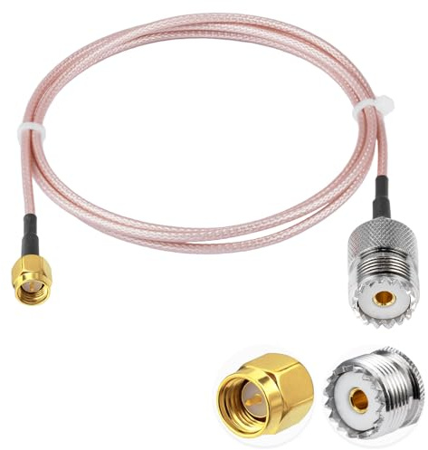 Vecys Cavo Coassiale RF SMA Maschio a UHF Femmina Cavo Coassiale SMA Maschio a SO-239 Pigtail RG316 3ft/1m per Radio CB Portatile Serie SDR UV-5R Radio Bidirezionale, Walkie Talkie