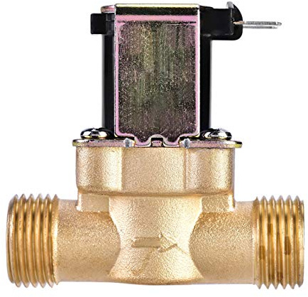 Válvula Agua Solenoide Normalmente, Cerrada Eléctrica Latón Aire Normalmente Colsed 1/2 Alimentación Entrada AC 220V Interruptor Rociador Electromagnética Magnética Suministro Electroválvula