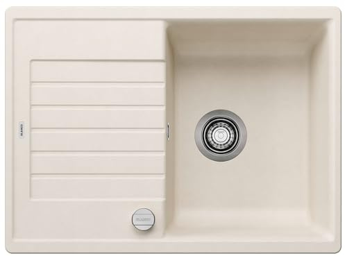 BLANCO ZIA 45 S Compact 527196 SILGRANIT Softweiss - Reversible, con mando a distancia de desagüe