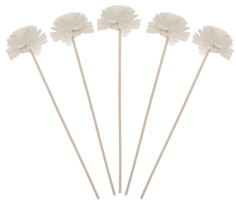 HOMSFOU 5 STK Rosenblüten-Rattan-Schilf Duftrohr-diffusor Blumen-Rattan-Schilf Diffuser Öl Nachfüllen Duftstäbchen Diffusorstangen Für Ätherische Öle Stöcke Bambus Parfümstift Luft