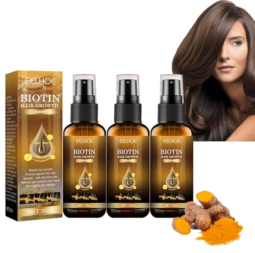 3 stycken biotin &hårväxt sprays, hårspray & serum för hårfall & hälsa