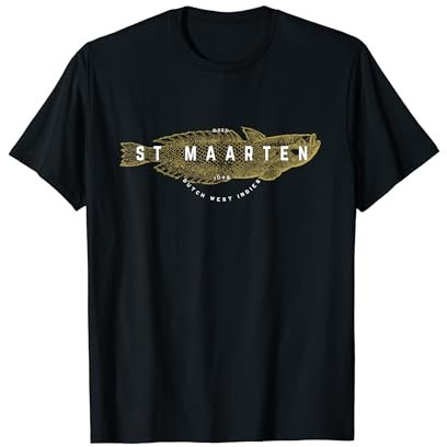 St. Maarten Niederländische Westindien Meeresschildkröte St. Martin Angeln T-Shirt