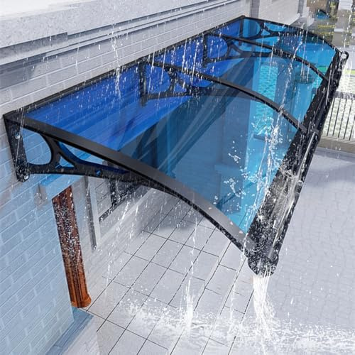 Moderne Marquise De Porte Exterieur Avec Évier De Guidage, Polycarbonate Auvent De Porte D'entrée, Toit Abri Protection Contre La Pluie,Toit Marquise En Protection For Porche ( Color : Blauw , Size :