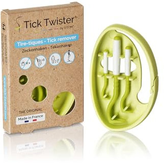 Tick Twister 3 Zeckenhaken für Hunde, Katzen und Menschen – Zeckenzange 3er Set mit Aufbewahrungsbox Sicheres Entfernen ohne Schmerzen – Ideal für Outdoor-Aktivitäten (Grün, 1er-Set)
