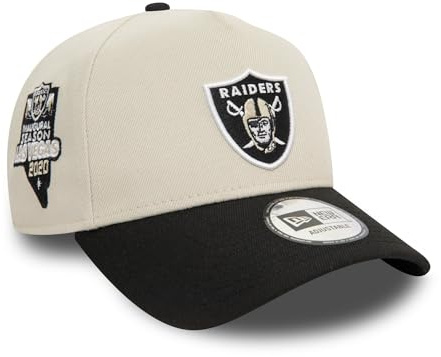 New Era NFL Fankappe Las Vegas Raiders Cap Snapback gebogener Schirm Teamlogo beige schwarz - One-Size