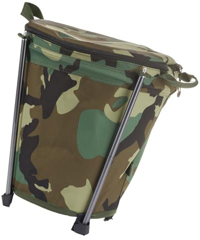 YiQinzcxg Bote de basura plegable para acampar al aire libre, contenedor de basura plegable de gran capacidad con asa para picnics
