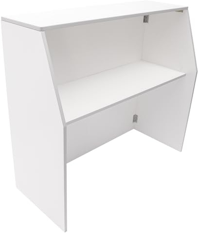 Portable Bar Cabinet, Freestanding Bartender Station with Top and Center Shelf, Folding Portable Event Bar, Bartender'S Table Cabinet Station for Parties, Picnics, Barbecues, White