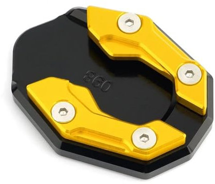 HZBHD Motorrad-Ständerfuß-Seitenständer-Stützverlängerungs-Vergrößerungspolster Für Aerox155 Aerox Nvx 155 Nvx155 Ständerpolster(Gold,X2)