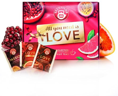 Teekanne All You Need is LOVE Fruit Infusion Tea Collection Selection Gift Box 3 Types 30 Tea Bags 2024