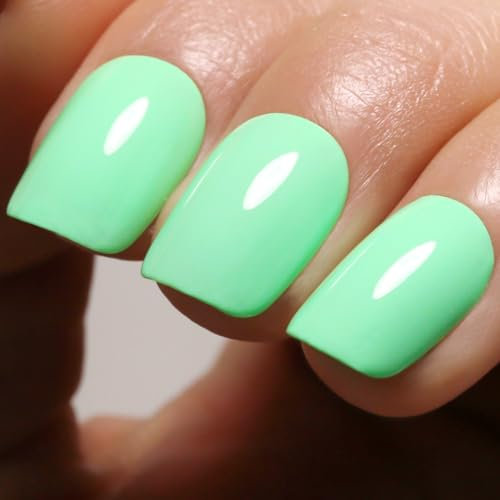 Ozzeal Gel Polish,15ML Light Pastel Green Gel Nail Polish Macaron Spring Summer Soak off LED UV Gel Nail Polish Art Starter Manicure Salon DIY Nail Gel Polish