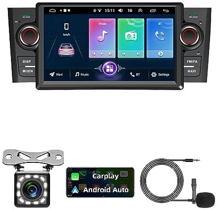 ZGYBDH Sistema stereo per auto doppio da 9 pollici - Telecamera di backup CarPlay per Fi-at Grande Punto Linea 2007-2012 Plug and Play Android11 2Din Radio stereo per auto Android Bluetooth automatic