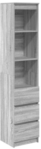 vidaXL Highboard Grey Sonoma 37.5x35x180 cm Engineered Wood
