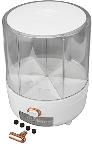 Pilipane 360 Rotating Grain Dispenser Large Capacity Rice Storage Container Food Grade PP Material Transparent Press Type with Measuring Cup for Kitchen Pantry Organization (Large Size)