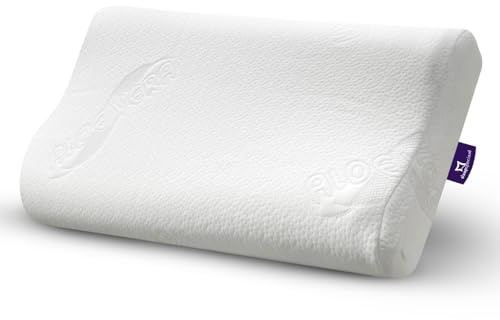 Slaapspeciaal Kopfkissen 60x70cm - Memory Foam Kissen mit Nackenstütze [ Aloe Vera-Bezug], Ergonomisches Schlafkissen mittlere Festigkeit [2 verschieden Höhen] - Anti-Allergisch waschbar