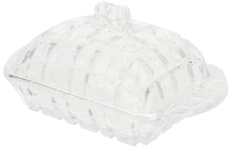 Gadpiparty Mantequera de Vidrio Transparente con Tapa Resistente la Oxidación Caja de Almacenamiento para Mantequilla y Conservación sin Olores Diseño Elegante para Hoteles y Cocina
