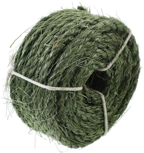 SEWACC Cuerda de Sisal Natural para Rascador de Gatos Resistente al Desgaste 6Mm X 15m Color Verde Cuerda Recortable para Bricolaje y Accesorios Hogar