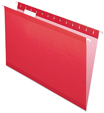 Pendaflex Verstärkte Hängemappen, legale Größe, rot, 1/5 Schnitt, 25/BX (4153 1/5 Rot)