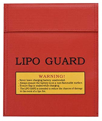 Feuerfeste Dokumententasche,Lipo Safe Bag Feuerfeste Geldkassette Liposack Guard Unterlage für RC-Batterien Schützen Ihre Wertsachen Dokumente Geld Schmuck Brandschutz 18 * 23cm Rot