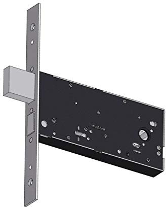 Art. 5931 SERRATURA DOPPIA MAPPA 4 mandate 3 chiavi 5100/06 coppia borchie 2 sottofrontali Frontale Inox - E - 90