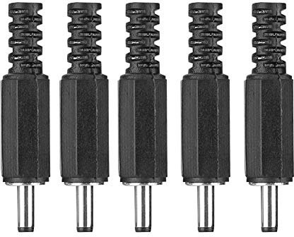 5pcs DC Power Plug Maschio DC Power Plug Jack Adattatore connettore coassiale con 5.1 canali e Audio Hi-Fi Design strutturale Diverso 1.3mm x 3.5mm