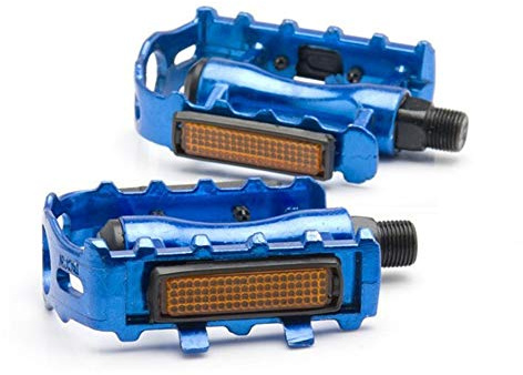 VOANZO Pédales De Vélo De Montagne 1 Paire en Alliage D'aluminium Vélo Pliant Pédales De Vélo en Plein Air Vélo Accessoire (Bleu)
