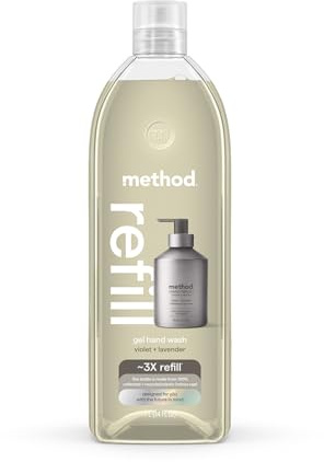 Method Premium Gel Hand Wash Refill, Violet + Lavender, 34 Ounce, 1 pack, Packaging May Vary (Packaging May Vary)