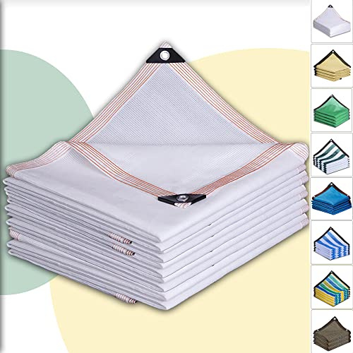 Rete ombreggiante per esterni 6x8m Vela solare con effetto ombreggiante al 90% Rete ombreggiante UV Traspirante Raffreddamento Reti da giardino per balconi Rete frangivento Stabile
