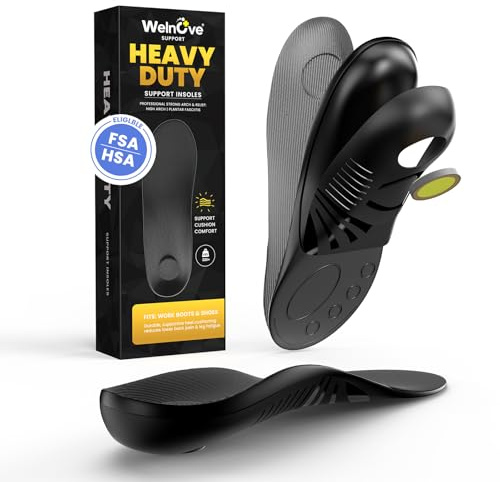Plantillas para Fascitis Plantar - Plantillas de Soporte para Arco Alto - Plantillas Ortopédicos para Hombres y Mujeres - Productos para el Alivio de Espolones Calcáneos - M