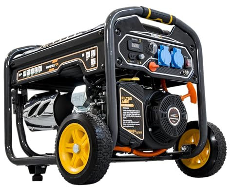 Kompak Generador Dual Fuel Monofásico 3,3 kW Gasolina y Gas LPG - Generador Eléctrico 230V Silencioso con AVR para Emergencias - Generador Portátil Alta Autonomía Uso Profesional