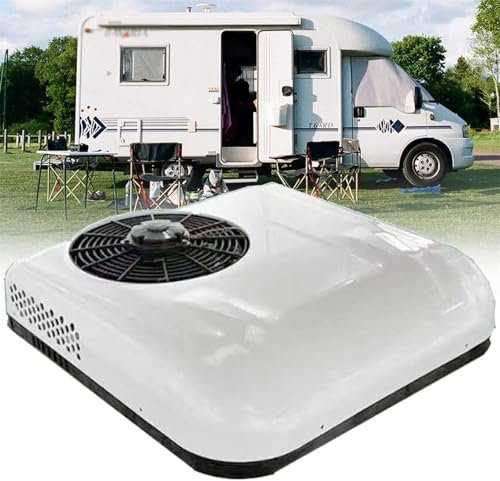 FANYING New overhead car air conditioner all-in-one 12v24v vortex cooling parking air conditioner RV truck air conditioner,White-12V