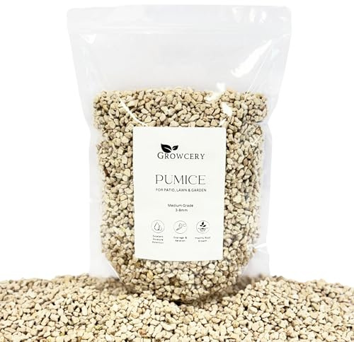 Volcanic Pumice for Plants 3–8mm Dust-Free – Natural Plant Pot Topper to Stop Fungus Gnats, Premium Perlite Alternative for Bonsai, Cactus & Soil Mixes, Improves Drainage & Aeration (15L)