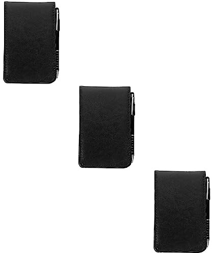 Lurrose 3sätze Miniatur Notizbuch Pu Metallstift Tragbares Memo Pad Für Büro Schule Und Vielseitiger Taschen-notizblock Für to-do-Listen Und Notizen