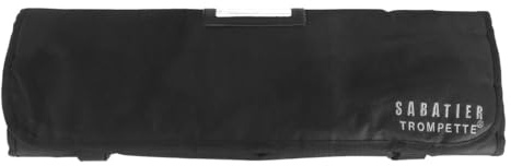 Sabatier Trompette - Valise hôtelière pour 8 Couteaux de Cuisine - Valise hôtelière - Acier MOV Finition satinée Manche ABS et Rivets Acier - 43.5 x 49.3 cm - Noir