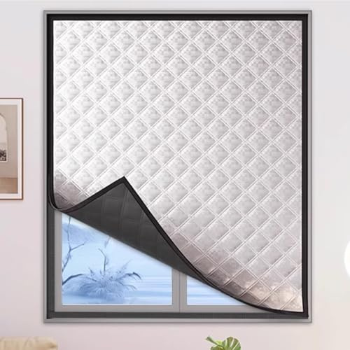 Película Aislante para Ventana o Puerta, Pelicula Aislante Termico Ventanas, Cortina Acústica Privacidad Apagón, Película Protectora Solar Anti-UV, para Hogar, Oficina, Bano