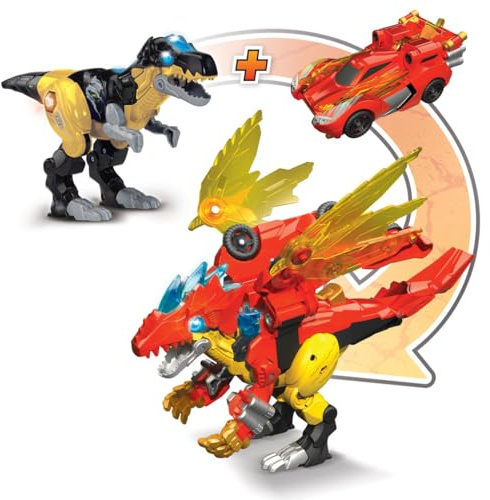 VTech - Switch&Go Dinos DragoRex 2 en 1 Dinocar, Coche y Dinosaurio Transformable, Juguetes Electrónicos Niños +3 Años, Ruge y Lanza Fuego, +60 Sonidos y Frases, Versión ESP