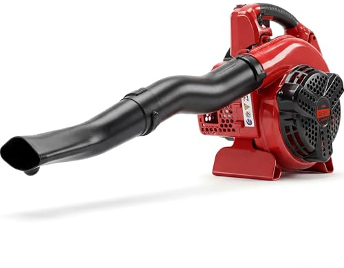 Getell 27cc Gas Powered Handheld Blower, 380 CFM 180 MPH 2-Cycle Engine, Lightweight Quick-Start for Lawn Care, Snow & Roof Leaf Cleaning (Red)