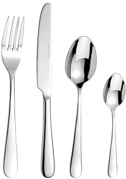 Arthur Price Oasis 24-Piece Cutlery Set, Stainless Steel, Service for 6, Silver