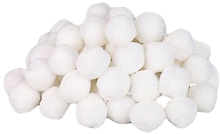 Hemobllo Boules Filtrantes pour Piscine 500g – Filtres à Sable Efficaces pour Spa et Bain – Fibres Haute Densité Absorbantes, Nettoyage Huilé, Circulation D’Eau Améliorée, Accessoires Piscine Fiables