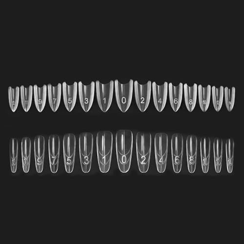240 Piece Gel Nail Tips Form, Sandwich Nail Forms, Professional Acrylic & Gel Nails Extension Forms For Beginners And Home Salon Use DIY With Strong & Flexible -Sided Design