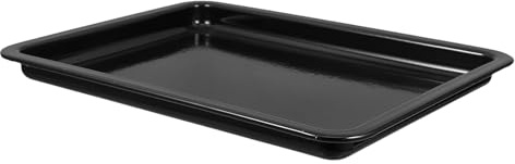 SMASOLO Teglia Forno Smaltata Nera Lucida per Cottura e Barbecue Resistente e Facile da Pulire per Pane Dolci e Uso Quotidiano in Famiglia e Ristoranti