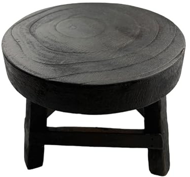 F Fityle Taburete de Madera para Plantas, Estante para Flores, pequeño Soporte rústico para exhibición de macetas, para Mesa de Sala de Estar, decoración