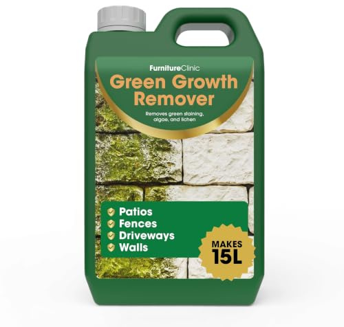 Patio Cleaner (2.5L) Concentrate Makes 15L - Removes Green Staining & Algae - Great for Patios and Decking, Driveways and Roofs - Green Growth Remover