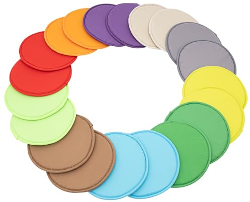 DunleyMin 20 Stück Sitzkissen Rund Stuhlkissen 30cm Runde Gartenkissen 10 Farben Bodenkissen Dekorative Boden Kissen Rund Yogakissen für Stühle Indoor Outdoor
