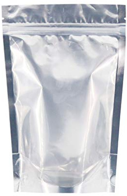 SumDirect 50 st mylarpåsar – med dragkedja – 12 x 18 cm – med fönster – aluminiumfolie – förpackning för förpackningspåsar, matförvaring