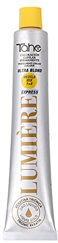Tahe Lumière Express Tinte Permanente Ultra Blonde Superaclarante, 100 ml (100.01 Rubio Platino Natural Ceniza)