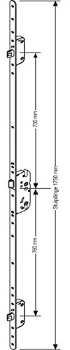 Mehrfachverriegelungsschloss SECURY Automatic DIN,m.Tagesent.NF DM65,rund,silber