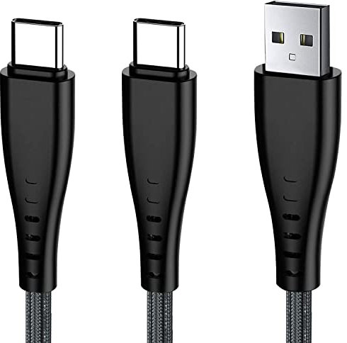 PS5 Controller Charger Cable 3M+3M for Sony PlayStation 5/PS5 Dualsense/Xbox Series X/S,3A Fast Charging USB Type C Lead,Extra Long Cord,Play and Charge Wire 10FT 2Pack,USB A to C, Nylon Braided